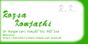 rozsa komjathi business card